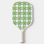 Blattmuster, Muster von Blätter, grüne Blätter Pickleball Schläger (Rückseite)