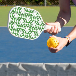Blattmuster, Muster von Blätter, grüne Blätter Pickleball Schläger