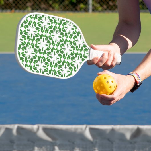 Blattmuster, Muster von Blätter, grüne Blätter Pickleball Schläger (InSitu)