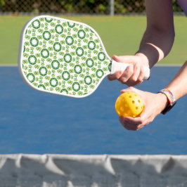Blattmuster, Muster von Blätter, grüne Blätter Pickleball Schläger