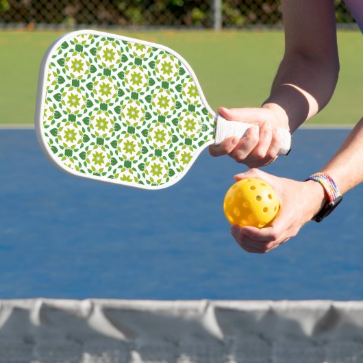 Blattmuster, Muster von Blätter, grüne Blätter Pickleball Schläger (InSitu)