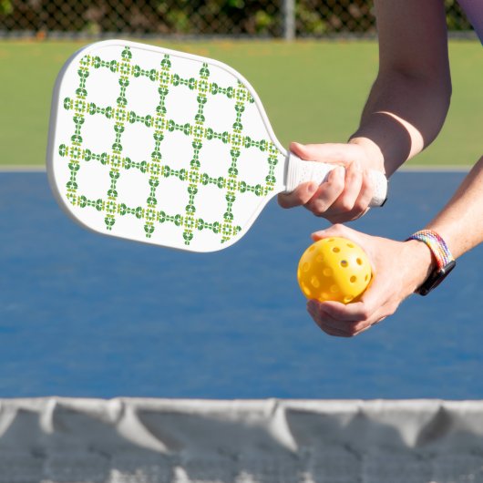 Blattmuster, Muster von Blätter, grüne Blätter Pickleball Schläger (InSitu)