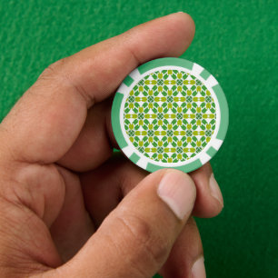 Blattmuster, Muster von Blätter, grüne Blätter Pokerchips