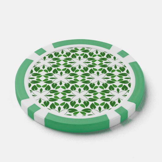 Blattmuster, Muster von Blätter, grüne Blätter Pokerchips (Einzeln)