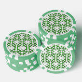 Blattmuster, Muster von Blätter, grüne Blätter Pokerchips (Stapel)
