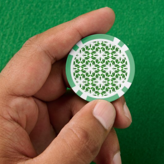 Blattmuster, Muster von Blätter, grüne Blätter Pokerchips (Hand)