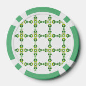 Blattmuster, Muster von Blätter, grüne Blätter Pokerchips (Rückseite)
