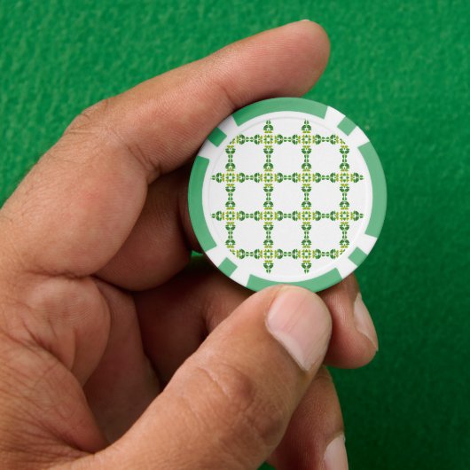 Blattmuster, Muster von Blätter, grüne Blätter Pokerchips (Hand)