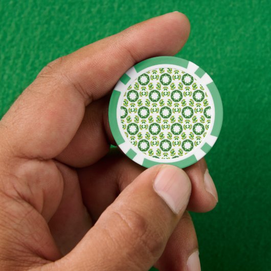 Blattmuster, Muster von Blätter, grüne Blätter Pokerchips (Hand)