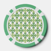 Blattmuster, Muster von Blätter, grüne Blätter Pokerchips (Rückseite)