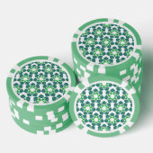 Blattmuster, Muster von Blätter, grüne Blätter Pokerchips (Stapel)