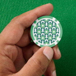 Blattmuster, Muster von Blätter, grüne Blätter Pokerchips