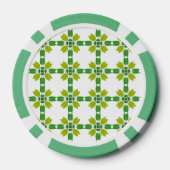 Blattmuster, Muster von Blätter, grüne Blätter Pokerchips (Rückseite)