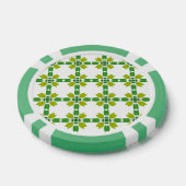 Blattmuster, Muster von Blätter, grüne Blätter Pokerchips (Einzeln)