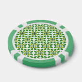 Blattmuster, Muster von Blätter, grüne Blätter Pokerchips (Einzeln)