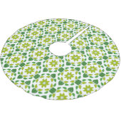 Blattmuster, Muster von Blätter, grüne Blätter Polyester Weihnachtsbaumdecke (Schrägansicht)