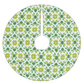 Blattmuster, Muster von Blätter, grüne Blätter Polyester Weihnachtsbaumdecke (Vorderseite)