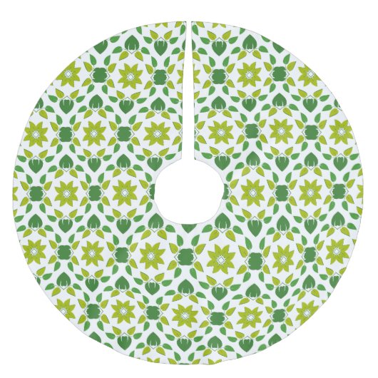 Blattmuster, Muster von Blätter, grüne Blätter Polyester Weihnachtsbaumdecke (Vorderseite)