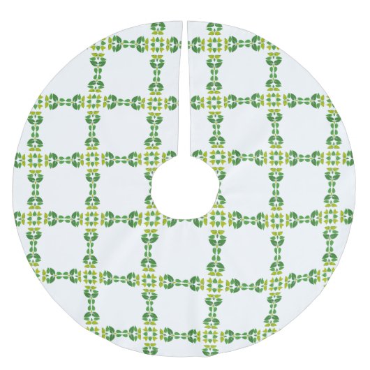 Blattmuster, Muster von Blätter, grüne Blätter Polyester Weihnachtsbaumdecke (Vorderseite)