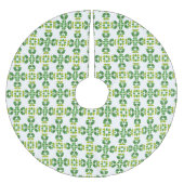 Blattmuster, Muster von Blätter, grüne Blätter Polyester Weihnachtsbaumdecke (Vorderseite)