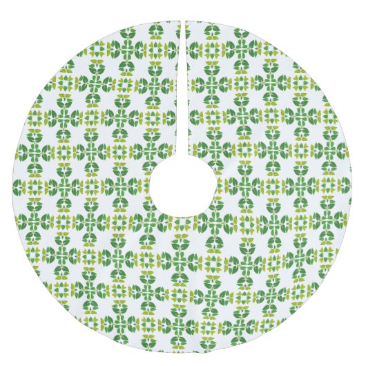 Blattmuster, Muster von Blätter, grüne Blätter Polyester Weihnachtsbaumdecke (Vorderseite)