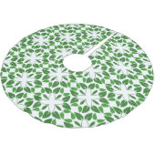 Blattmuster, Muster von Blätter, grüne Blätter Polyester Weihnachtsbaumdecke (Schrägansicht)