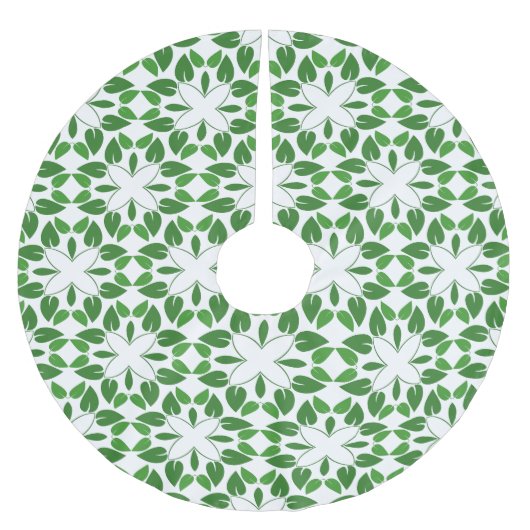 Blattmuster, Muster von Blätter, grüne Blätter Polyester Weihnachtsbaumdecke (Vorderseite)