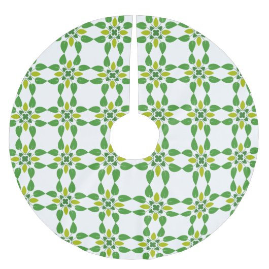 Blattmuster, Muster von Blätter, grüne Blätter Polyester Weihnachtsbaumdecke (Vorderseite)