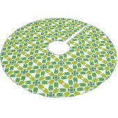 Blattmuster, Muster von Blätter, grüne Blätter Polyester Weihnachtsbaumdecke (Schrägansicht)