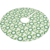 Blattmuster, Muster von Blätter, grüne Blätter Polyester Weihnachtsbaumdecke (Schrägansicht)