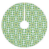 Blattmuster, Muster von Blätter, grüne Blätter Polyester Weihnachtsbaumdecke (Vorderseite)