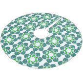 Blattmuster, Muster von Blätter, grüne Blätter Polyester Weihnachtsbaumdecke (Schrägansicht)