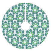 Blattmuster, Muster von Blätter, grüne Blätter Polyester Weihnachtsbaumdecke (Vorderseite)