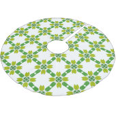 Blattmuster, Muster von Blätter, grüne Blätter Polyester Weihnachtsbaumdecke (Schrägansicht)