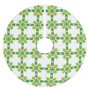 Blattmuster, Muster von Blätter, grüne Blätter Polyester Weihnachtsbaumdecke