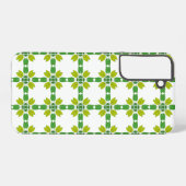 Blattmuster, Muster von Blätter, grüne Blätter Samsung Galaxy Hülle (Rückseite (Horizontal))