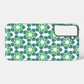 Blattmuster, Muster von Blätter, grüne Blätter Samsung Galaxy Hülle (Rückseite (Horizontal))
