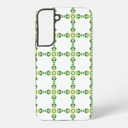 Blattmuster, Muster von Blätter, grüne Blätter Samsung Galaxy Hülle (Rückseite)