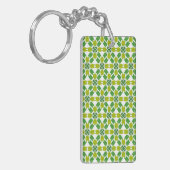 Blattmuster, Muster von Blätter, grüne Blätter Schlüsselanhänger (Vorderseite links)