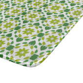 Blattmuster, Muster von Blätter, grüne Blätter Schneidebrett (Ecke)