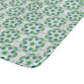 Blattmuster, Muster von Blätter, grüne Blätter Schneidebrett (Ecke)