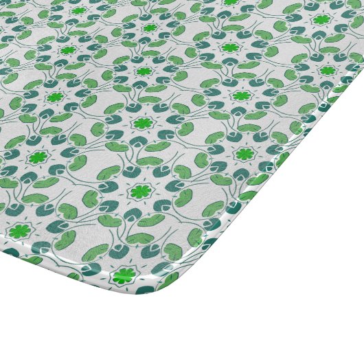 Blattmuster, Muster von Blätter, grüne Blätter Schneidebrett (Ecke)
