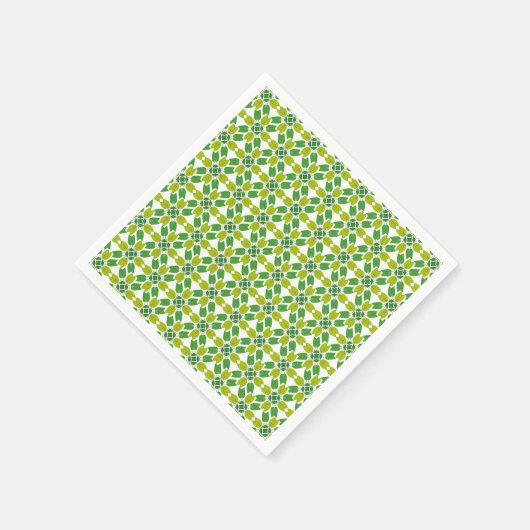 Blattmuster, Muster von Blätter, grüne Blätter Serviette (Ecke)