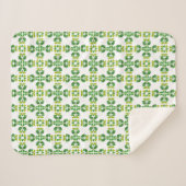 Blattmuster, Muster von Blätter, grüne Blätter Sherpadecke (Vorderseite (Horizontal))