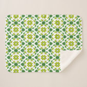 Blattmuster, Muster von Blätter, grüne Blätter Sherpadecke (Vorderseite (Horizontal))