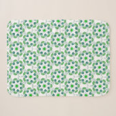 Blattmuster, Muster von Blätter, grüne Blätter Sherpadecke (Vorderseite (Horizontal))
