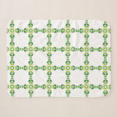 Blattmuster, Muster von Blätter, grüne Blätter Sherpadecke (Vorderseite (Horizontal))