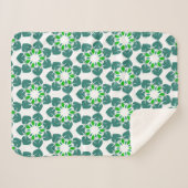 Blattmuster, Muster von Blätter, grüne Blätter Sherpadecke (Vorderseite (Horizontal))