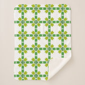 Blattmuster, Muster von Blätter, grüne Blätter Sherpadecke (Vorderseite)