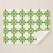 Blattmuster, Muster von Blätter, grüne Blätter Sherpadecke (Vorderseite (Horizontal))